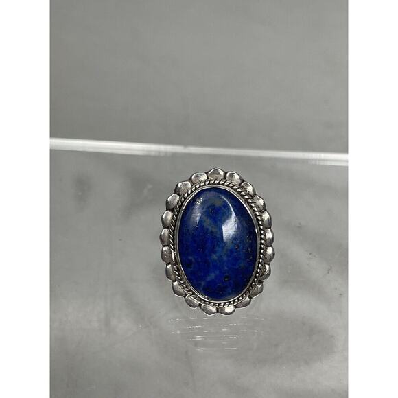 Lapis Lazuli Southwest Gemstone Handmade 925 Sterling Silver Ring Sz 6.25 - Picture 2 of 5